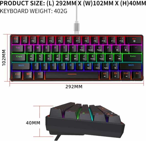 Snpurdiri Clavier de jeu mécanique – Image 3