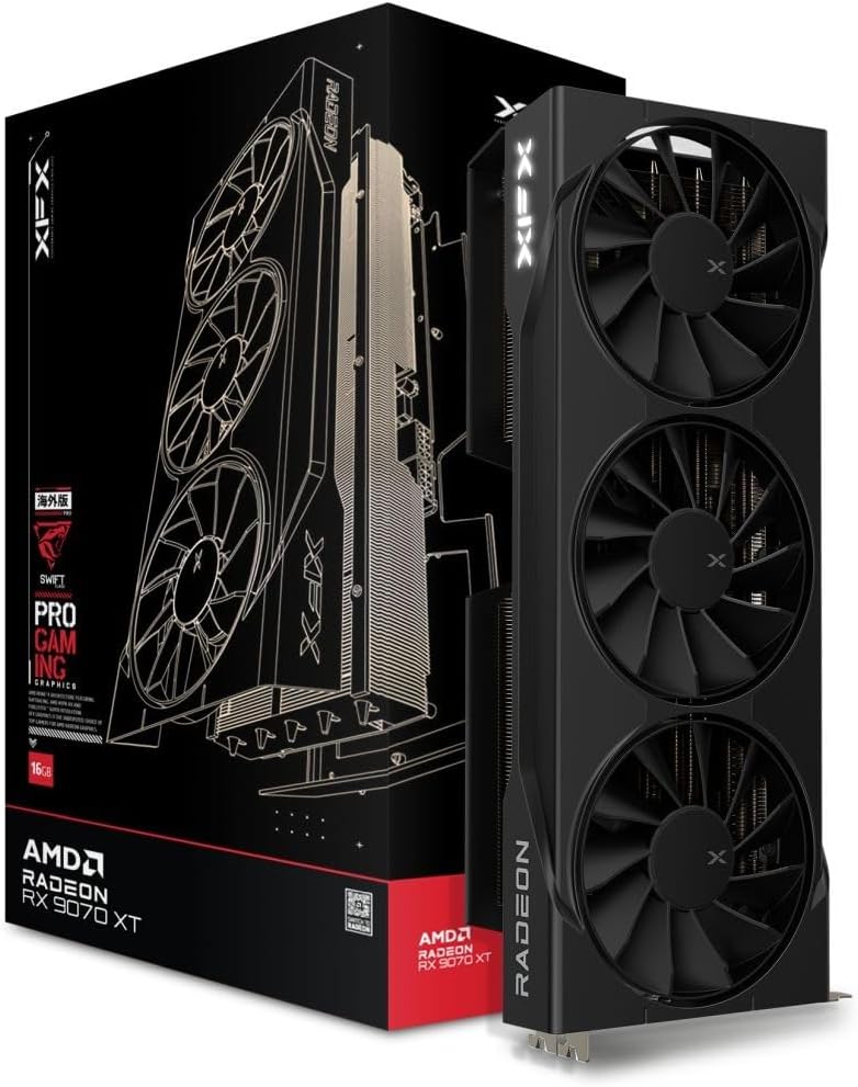 XFX RX 9070XT Swift Gaming 16GB GDDR6 Black