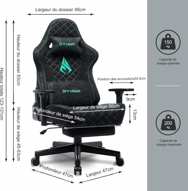 Symino Chaise Gaming – Image 2