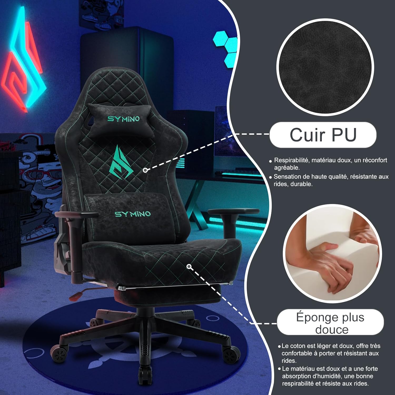 Symino Chaise Gaming – Image 4