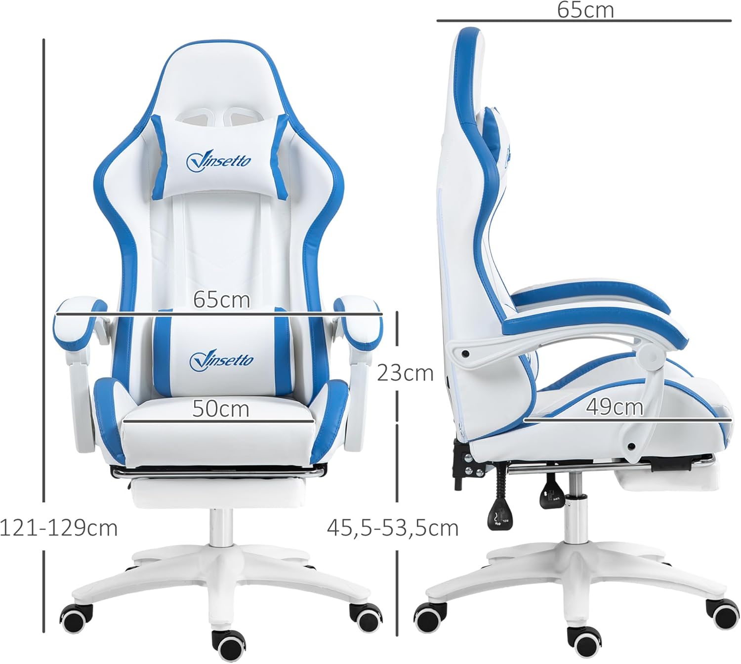 Vinsetto Chaise Gaming Fauteuil Gaming – Image 2