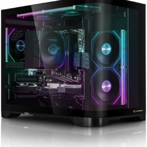 Gamer Fixe Ryzen 5 5500 • Arc B580 12Go • 16Go DDR4 • 1000Go M.2 SSD • Windows 11 • WiFi • Ventilateur • Unité Centrale Ordinateur de Bureau