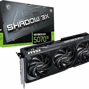 MSI NVIDIA GeForce RTX 5070 Ti 16G Shadow 3X OC Carte Graphique -16 Go GDDR7